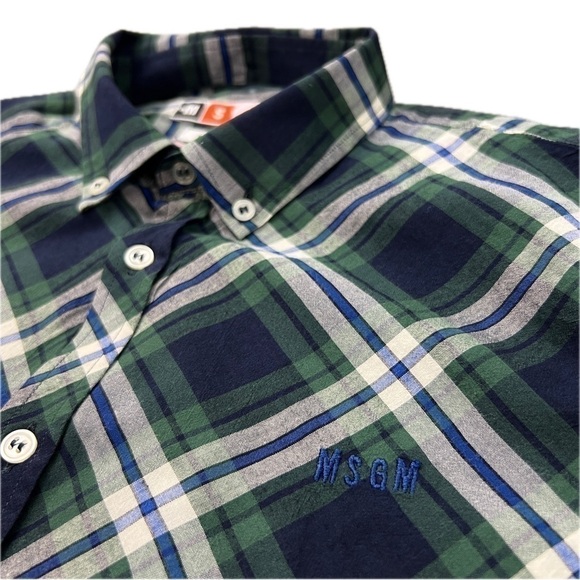 MSGM Viscose Tartan Shirt Made in Italy - Picture 6 of 12